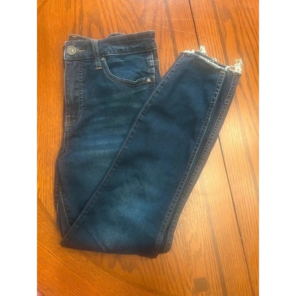 KUT From The Kloth Women’s Dark Wash Raw Hem Jeans (S)